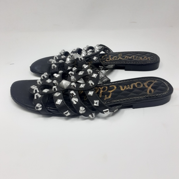 Sam Edelman Beatris Leather Studded Flats 9 - Picture 5 of 8